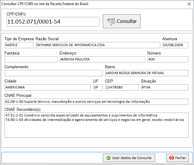 Situação Cadastral